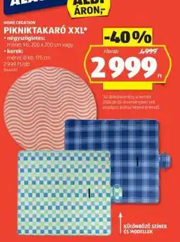 ALDI HOME CREATION PIKNIKTAKARÓ XXL ajánlat