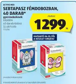 ALDI ACTIVE MED SEBTAPASZ FÉMDOBOZBAN, 40 DARAB ajánlat
