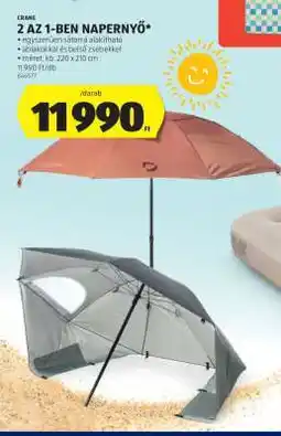ALDI 2 az 1-ben napernyő ajánlat