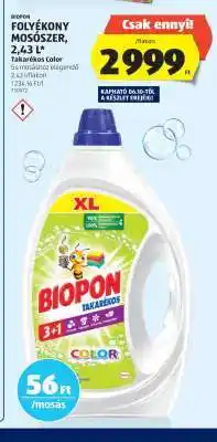 ALDI Biopon Folyékony Mosószer, 2,43 L ajánlat