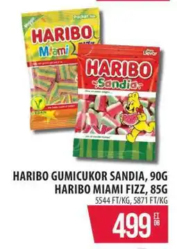 Coop Haribo GumiCukor Sandia, 90g / Haribo Miami Fizz, 85g ajánlat