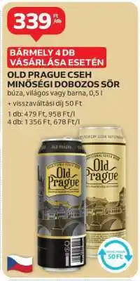 Auchan Old Prague Cseh Minőségi Dobozos Sör ajánlat