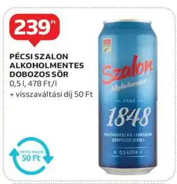 Auchan Pécsi Szalon Alkoholmentes Dobozos Sör ajánlat
