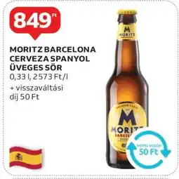 Auchan MORITZ BARCELONA CERVEZA SPANYOL ÜVEGES SÖR ajánlat