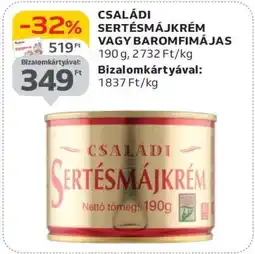 Auchan Családi Sertésmájkrém vagy Baromfimájas ajánlat