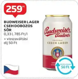 Auchan Budweiser Lager Cseh Dobozos Sör ajánlat