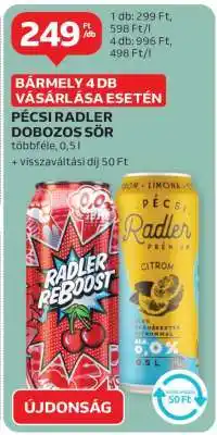 Auchan Pécsi Radler Dobozos Sör ajánlat