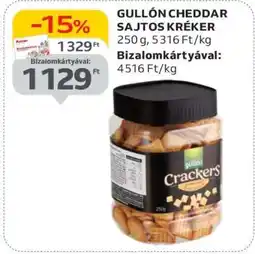 Auchan GULLÓN CHEDDAR SAJTOS KRÉKER ajánlat
