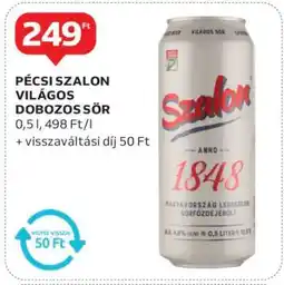 Auchan Pécsi Szalon Világos Dobozos Sör ajánlat