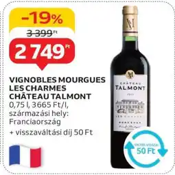 Auchan Vignobles Mourgues Les Charmes Chateau Talmont ajánlat