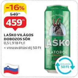 Auchan Laško Világos Dobozos Sör ajánlat
