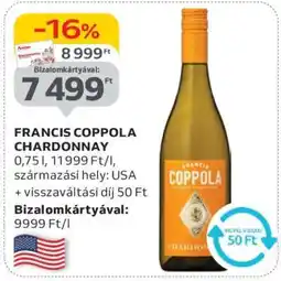 Auchan FRANCIS COPPOLA CHARDONNAY ajánlat