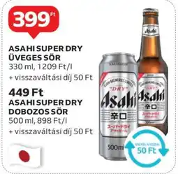 Auchan Asahi Super Dry üveges sör ajánlat