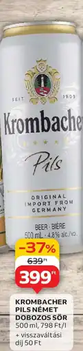 Auchan Krombacher Pils Német Dobozos Sör ajánlat