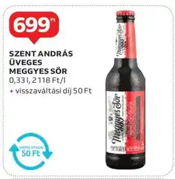 Auchan SZENT ANDRÁS ÜVEGES MEGGYES SÖR ajánlat