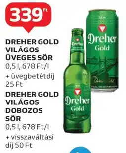 Auchan Dreher Gold Világos Üveges Sör ajánlat