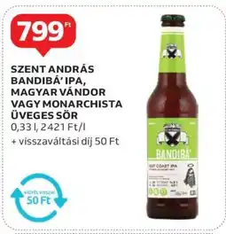 Auchan Szent András Bandibá IPA Magyar Vándor vagy Monarchista Üveges Sör ajánlat