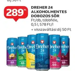 Auchan Dreher 24 Alkoholmentes Dobozos Sör ajánlat