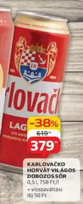 Auchan Karlovačko Horvát Világos Dobozos Sör ajánlat