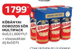 Auchan Kőbányai dobozos sör multipack ajánlat