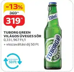 Auchan TUBORG GREEN VILÁGOS ÜVEGES SÖR ajánlat