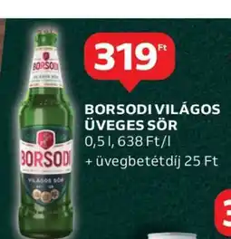 Auchan Borsodi Világos Üveges Sör ajánlat