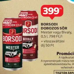 Auchan Borsodi Dobozos Sör ajánlat