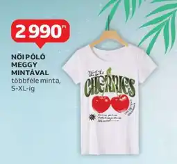 Auchan Női póló meggy mintával ajánlat