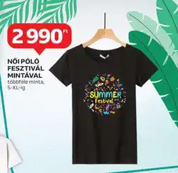 Auchan Női póló fesztivál mintával ajánlat