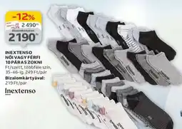 Auchan INEXTENSO NŐI VAGY FÉRFI 10 PÁRAS ZOKNI ajánlat