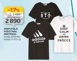 Auchan Férfi póló fesztivál mintával ajánlat