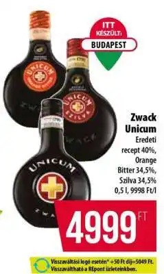 Coop Zwack Unicum ajánlat