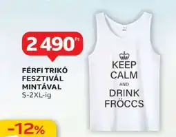 Auchan Férfi trikó fesztivál mintával ajánlat