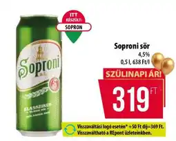 Coop Soproni sör ajánlat