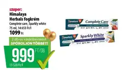 Coop Himalaya Herbals fogkrém ajánlat