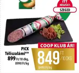 Coop PICK Téliszalámi ajánlat
