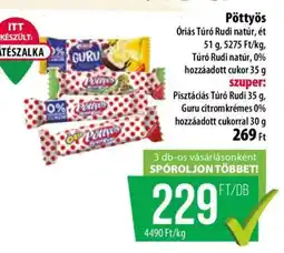 Coop PÖTTYÖS Túró Rudi ajánlat
