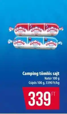 Coop CAMPING Tömlős sajt ajánlat