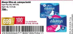 Coop Always Ultra eu. szárnyas betét ajánlat