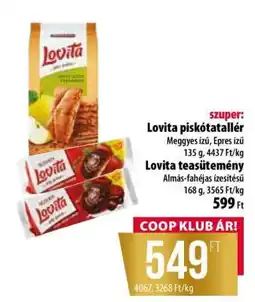 Coop Lovita piskótatallér ajánlat