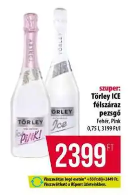 Coop Törley ICE félszáraz pezsgő ajánlat