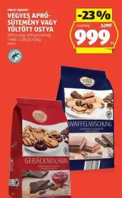 ALDI FINEST BAKERY VEGYES APRÓSÜTEMÉNY VAGY TÖLTÖTT OSTYA ajánlat