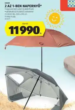 ALDI 2 az 1-ben napernyő ajánlat