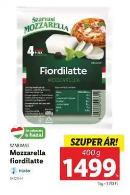 Lidl Szarvasi Mozzarella Fiordilatte ajánlat