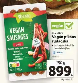 Lidl Vemondo Vegán pikáns rudacska ajánlat