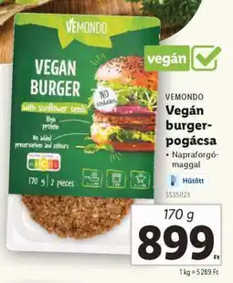 Lidl Vemondo Vegán burgerpogácsa ajánlat