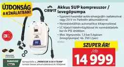 Lidl Akkus SUP kompresszor / levegőpumpa ajánlat