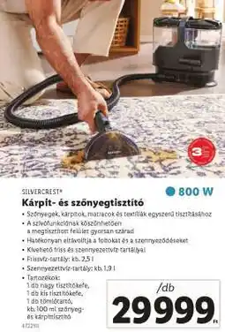 Lidl SILVERCREST Kárpit- és szőnyegtisztító ajánlat