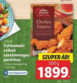 Lidl VITASIA Csirkemell-csíkok szezámmagos panírban ajánlat