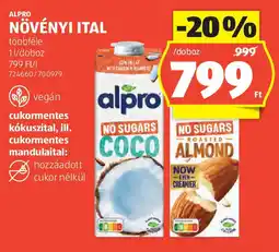 ALDI Alpro növényi ital ajánlat
